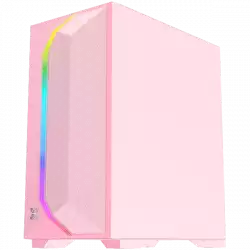 Gemini II Queen, EN48663, Pink, MATX, U3x1+U2x2, Meshed Grill ARGB LED Frontpanel & Left TG, 3PCS X24F Arctic Fixed RGB Fan