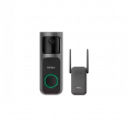 Imou 3MP Wi-Fi Doorbell 2S Kit, 2K QHD, 5000mAh rechargable battery, 125 wide-angle view, night vision 5m, Mic and Speaker, 8x Digital Zoom, PIR Motion / AI Human Detection, USB-C, Chime works as Wi-Fi extender, Weatherproof                          