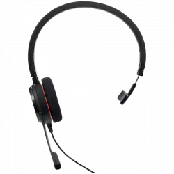 JABRA EVOLVE 20 MS Mono USB Headband, Noise cancelling,USB connector, with mute-button and volume control on the cord, with foam ear cushion, Microsoft optimized
