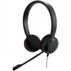 JABRA EVOLVE 20 MS Stereo USB Headband, Noise cancelling, USB connector, with mute-button and volume control on the cord, with foam ear cushion, Microsoft optimized