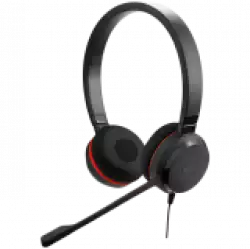 JABRA EVOLVE 20 MS Stereo USB Headband Special Edition Noise cancelling, USB connector, with mute-button and volume control on the cord, with leatherette ear cushion, Microsoft optimized                          