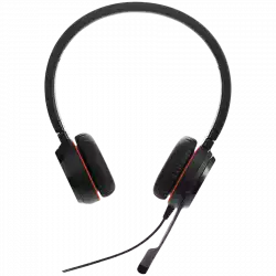 JABRA EVOLVE 20 MS Stereo USB Headband Special Edition Noise cancelling, USB connector, with mute-button and volume control on the cord, with leatherette ear cushion, Microsoft optimized
