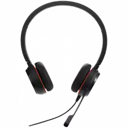 JABRA EVOLVE 30 II MS Stereo USB Headband, Noise cancelling, USB and 3.5 connectivity, with mute-button and volume control on the cord, with leather ear cushion, Microsoft optimized