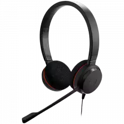JABRA EVOLVE 30 II MS Stereo USB Headband, Noise cancelling, USB and 3.5 connectivity, with mute-button and volume control on the cord, with leather ear cushion, Microsoft optimized