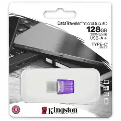 KINGSTON 128GB DataTraveler microDuo 3C 200MB/s dual USB-A + USB-C