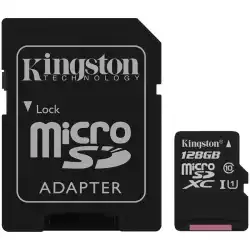 Kingston 128GB micSDXC Canvas Select Plus 100R A1 C10 Card + ADP