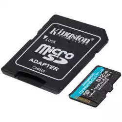 Kingston 512GB microSDXC Canvas Go Plus 170R A2 U3 V30 Card + ADP
