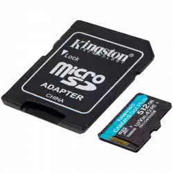 Kingston 512GB microSDXC Canvas Go Plus Gen4 200MB/s A2 U3 V30 Card + Adapter