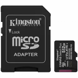 KINGSTON 512GB microSDXC Canvas Select Plus Gen3 150MB/s A1 Card + Adapter                          