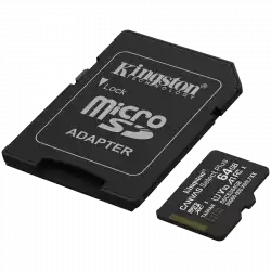 Kingston 64GB microSDXC Canvas Select Plus Gen3 100MB/s A1 Card + Adapter                          