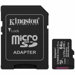 Kingston 64GB microSDXC Canvas Select Plus Gen3 100MB/s A1 Card + Adapter