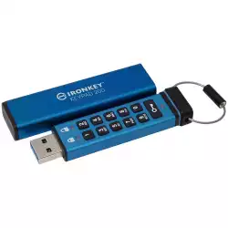 KINGSTON 8GB IronKey Keypad 200 FIPS 140-3 Lvl 3 Pending AES-256 Encrypted