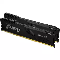 KINGSTON 32GB 3200MHz DDR4 CL16 DIMM Kit of 2 1Gx8 FURY Beast Black