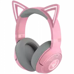 Kraken Kitty BT V2 - Quartz Ed. Pink, Wireless Gaming Headset, Kitty Ears and Earcups, Bluetooth 5.2 with Gaming Mode, TriForce 40 mm Drivers, Built into the earcups microphone, Up to 40-hour Battery Life with Type C Charging
