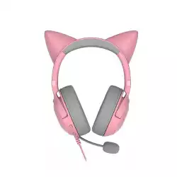Kraken Kitty V2 - Pink, Gaming headset, Kitty Ears, Stream Reactive Lighting, HyperClear Cardioid Mic, 40 mm TriForce Drivers, Built into the earcups microphone, Razer Chroma RGB (Ear and Earcups), Surround sound: Only available on Windows 10 64-bit