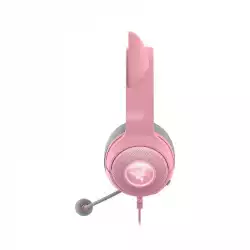 Kraken Kitty V2 - Pink, Gaming headset, Kitty Ears, Stream Reactive Lighting, HyperClear Cardioid Mic, 40 mm TriForce Drivers, Built into the earcups microphone, Razer Chroma RGB (Ear and Earcups), Surround sound: Only available on Windows 10 64-bit