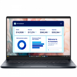 Лаптоп Dell Pro 14 Plus (PB14250), Intel Core Ultra 5 225U (12C, 12 TOPS NPU, up to 4.8GHz), 14.0