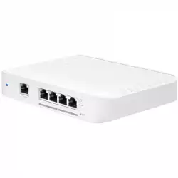 Layer 2 switch with (4) 10GbE RJ45 ports and (1) GbE, 802.3at PoE+ RJ45 input.The Switch Flex XG (USW Flex XG) is a fully managed, mult-gigabit, Layer 2 switch with (4) 10GbE RJ45 ports and (1) GbE PoE input. The USW Flex XG sports slim, compact ho