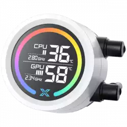 LK 240 Digital Arctic (WH AIO,Digital LCD Pump Head & 240mm PWM Fan,Mini ARGB Controller,Intel & AMD Mounting Kit)