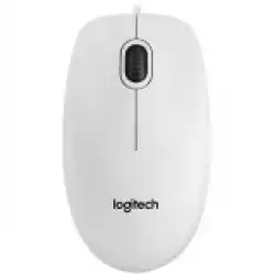 LOGITECH B100 Corded Mouse - WHITE - USB - B2B