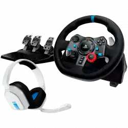 LOGITECH G29 Driving Force Racing Wheel for PlayStation5 and PlayStation4 - WHITE - USB