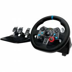 Logitech G29 Driving Force Racing Wheel, PlayStation 4, PlayStation 3, PC, 900° Rotation, Dual Motor Force Feedback, Adjustable Pedals, Leather 