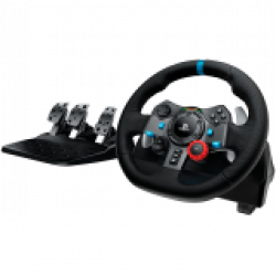 Logitech G29 Driving Force Racing Wheel, PlayStation 4, PlayStation 3, PC, 900° Rotation, Dual Motor Force Feedback, Adjustable Pedals, Leather 
