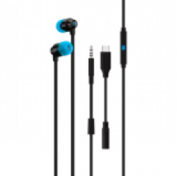 LOGITECH G333 Wired Gaming Earphones - BLACK - 3.5 MM