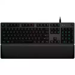 Logitech G513 Keyboard, GX Brown Tactile, Lightsync RGB, USB Passthrough Data/Power, Alumium Alloy, Game Mode, Memory Foam Palmrest, Gaming Keycaps, Keycap Puller, Black Carbon