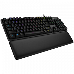 Logitech G513 Keyboard, GX Brown Tactile, Lightsync RGB, USB Passthrough Data/Power, Alumium Alloy, Game Mode, Memory Foam Palmrest, Gaming Keycaps, Keycap Puller, Black Carbon