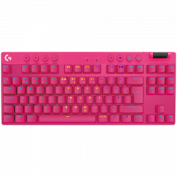LOGITECH G PRO X TKL LIGHTSPEED Mechanical Gaming Keyboard - MAGENTA - US INT'l - TACTILE                          