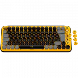 LOGITECH POP Keys Bluetooth Mechanical Keyboard - BLAST YELLOW - US INT'L