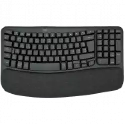 Logitech Wave Keys wireless ergonomic keyboard - GRAPHITE - US INT`L - 2.4GHZ/BT - N/A - INTNL-973 - UNIVERSAL