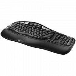Logitech Wave Keys wireless ergonomic keyboard - GRAPHITE - US INT`L - 2.4GHZ/BT - N/A - INTNL-973 - UNIVERSAL