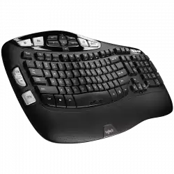 Logitech Wave Keys wireless ergonomic keyboard - GRAPHITE - US INT`L - 2.4GHZ/BT - N/A - INTNL-973 - UNIVERSAL