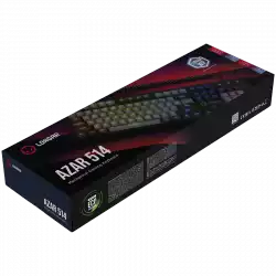 LORGAR Azar 514, Wired mechanical gaming keyboard, RGB backlight, 1680000 colour variations, 18 modes, keys number: 104, 50M clicks, linear dream switches, spring cable up to 3.4m, ABS plastic+metal, magnetic cover, 450*136*39mm, 1.17kg, black, EN layout