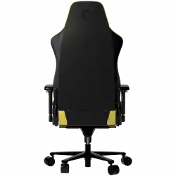 LORGAR Base 311, Gaming chair, PU eco-leather, 1.8 mm metal frame, multiblock mechanism, 4D armrests, 5 Star aluminium base, Class-4 gas lift, 75mm PU casters, Black + yellow