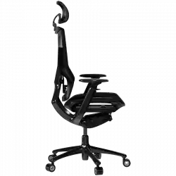 LORGAR Grace 855, Gaming chair, Mesh material, aluminium frame, multiblock mechanism, 3D armrests, 5 Star aluminium base, Class-4 gas lift, 60mm PU casters, Black