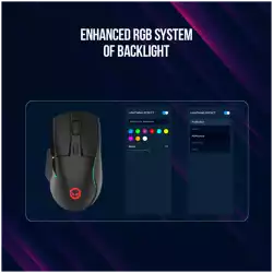 LORGAR Jetter 357, gaming mouse, Optical Gaming Mouse with 6 programmable buttons, Pixart ATG4090 sensor, DPI can be up to 8000, 30 million times key life, 1.8m PVC USB cable, Matt UV coating and RGB lights with 4 LED flowing mode, size:124.90*71.65*41.36mm, 115g