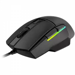 LORGAR Jetter 357, gaming mouse, Optical Gaming Mouse with 6 programmable buttons, Pixart ATG4090 sensor, DPI can be up to 8000, 30 million times key life, 1.8m PVC USB cable, Matt UV coating and RGB lights with 4 LED flowing mode, size:124.90*71.65*41.36mm, 115g