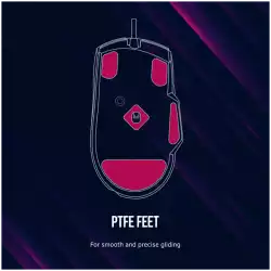 LORGAR Jetter 357, gaming mouse, Optical Gaming Mouse with 6 programmable buttons, Pixart ATG4090 sensor, DPI can be up to 8000, 30 million times key life, 1.8m PVC USB cable, Matt UV coating and RGB lights with 4 LED flowing mode, size:124.90*71.65*41.36mm, 115g
