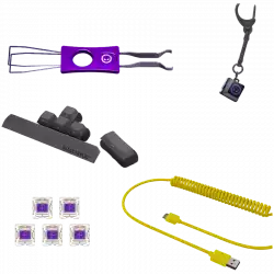 LORGAR KBP70MW, Wireless 65% Mechanical Gaming Keyboard Pro, Black/yellow, EN layout                          