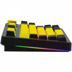 LORGAR KBP70TKLW, Wireless TKL Mechanical Gaming Keyboard Pro, Black/yellow, EN layout
