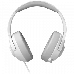 LORGAR Noah 101, Gaming headset with microphone, 3.5mm jack connection, cable length 2m, foldable design, PU leather ear pads, size: 185*195*80mm, 0.245kg, white