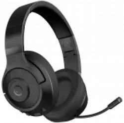LORGAR Noah 500, Wireless Gaming headset with microphone, JL7006, BT 5.3, battery life up to 58 h (1000mAh), USB (C) charging cable (0.8m), 3.5 mm AUX cable (1.5m), size: 195*185*80mm, 0.24kg, black