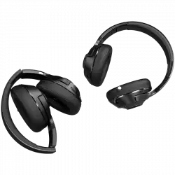 LORGAR Noah 500, Wireless Gaming headset with microphone, JL7006, BT 5.3, battery life up to 58 h (1000mAh), USB (C) charging cable (0.8m), 3.5 mm AUX cable (1.5m), size: 195*185*80mm, 0.24kg, black