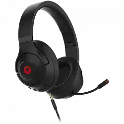 Lorgar Noah 501, gaming bluetooth headset with microphone, BT 5.3 JL7006, battery 1000mAh, type-C charging cable 0.8m, audio cable 1.5m, size:195*185*80mm, 0.28kg. Black