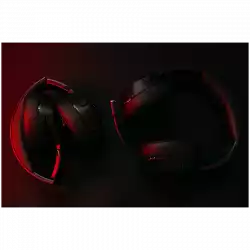 Lorgar Noah 501, gaming bluetooth headset with microphone, BT 5.3 JL7006, battery 1000mAh, type-C charging cable 0.8m, audio cable 1.5m, size:195*185*80mm, 0.28kg. Black