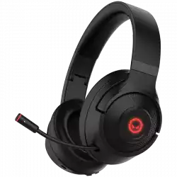 Lorgar Noah 501, gaming bluetooth headset with microphone, BT 5.3 JL7006, battery 1000mAh, type-C charging cable 0.8m, audio cable 1.5m, size:195*185*80mm, 0.28kg. Black