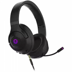 Lorgar Noah 701, gaming headset with microphone, 2.4G+ BT 5.0 Realtek 8763, battery 1000mAh, type-C charging cable 0.8m, audio cable 1.5m, size:195*185*80mm, 0.28kg. Black